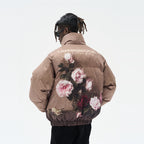 Vintage Oil Painting Full Print Down Jacket
