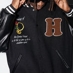 Cartoon Faces Varsity Jacket