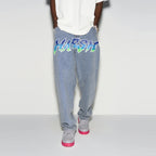 Gradient Logo Loose Denim