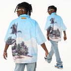 Hawaiian Beach Logo Cuban Shirt