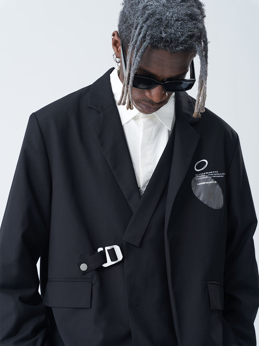 Layered PVC Suit Jacket