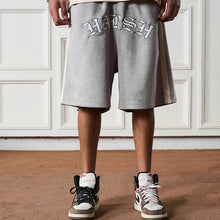 Load image into Gallery viewer, Embroidered Gothic Logo Shorts
