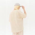 Embossed Gothic Logo Suede Tee