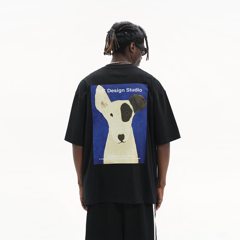 Oil Painting Dalmatian Printed Tee