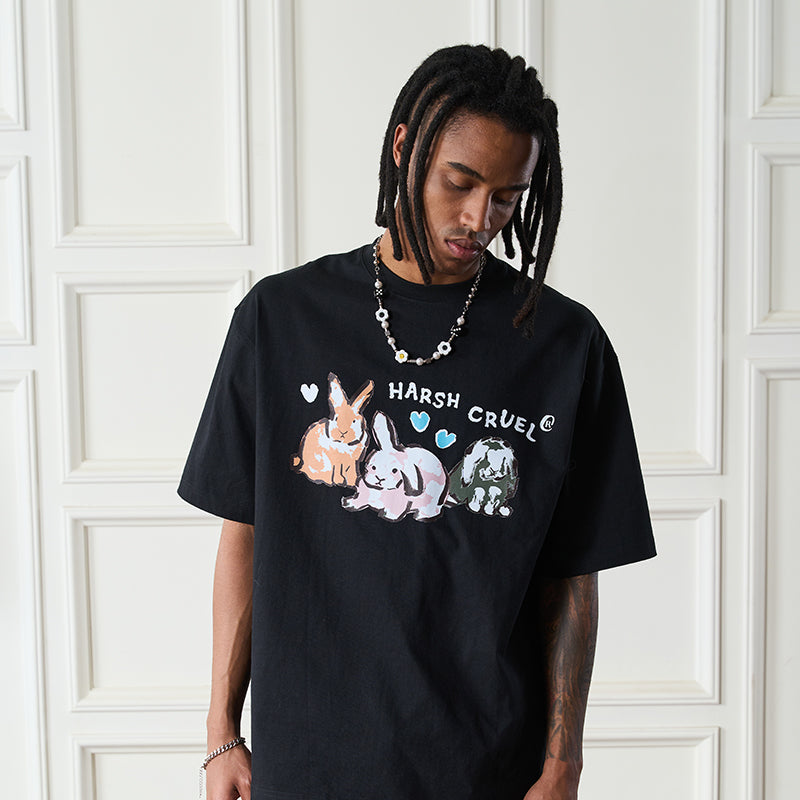 Handpainted Rabbits Logo Tee
