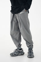 Pleated Logo Trousers