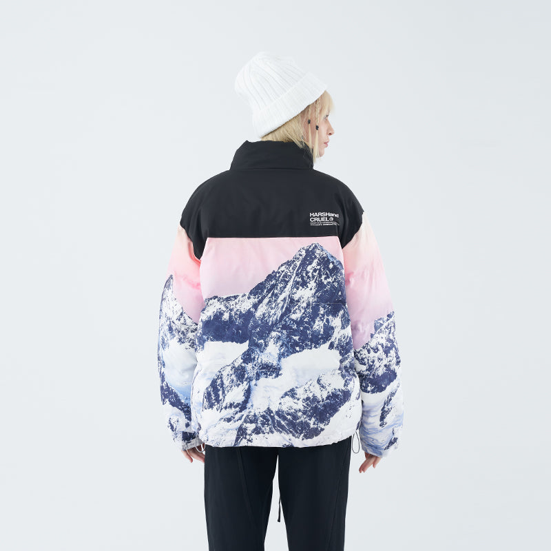 Snow Mountain Sunset Down Jacket