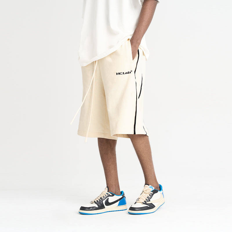 Loose Drawstrings Logo Shorts