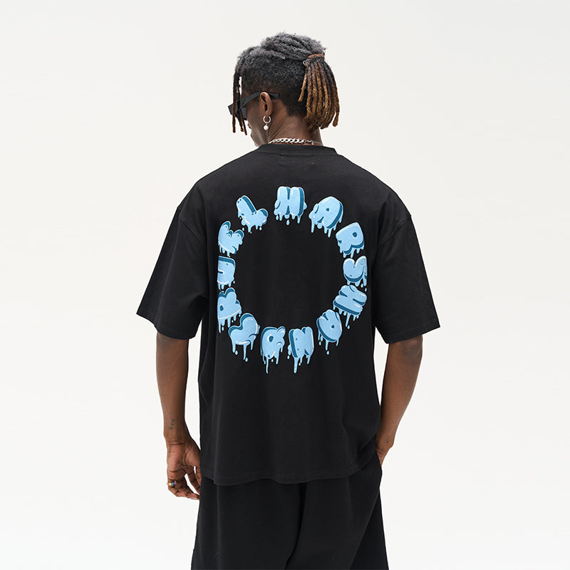 3D Circle Ice Cream Logo Tee