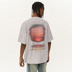 Handpainted Sunset Suede Tee