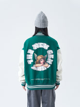 Load image into Gallery viewer, 3D Angel Ring Varsity Jacket

