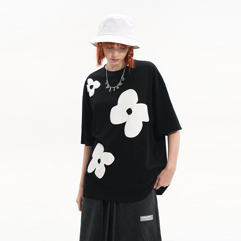 Handpainted Flowers Printed Tee