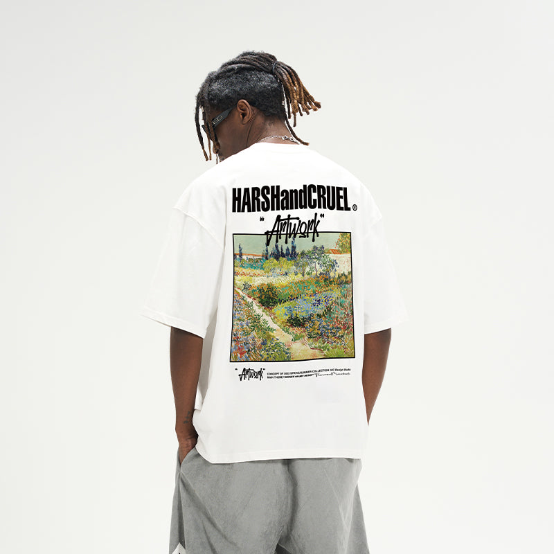 Van Gogh Garden Oil Painting Tee