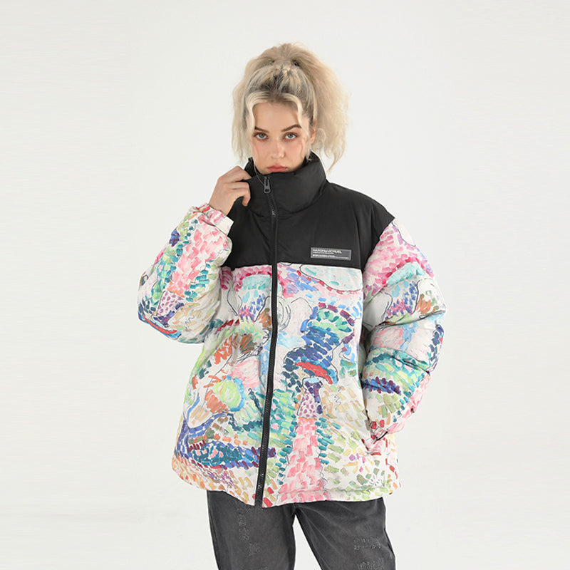 Handpainted Divisionism Down Jacket