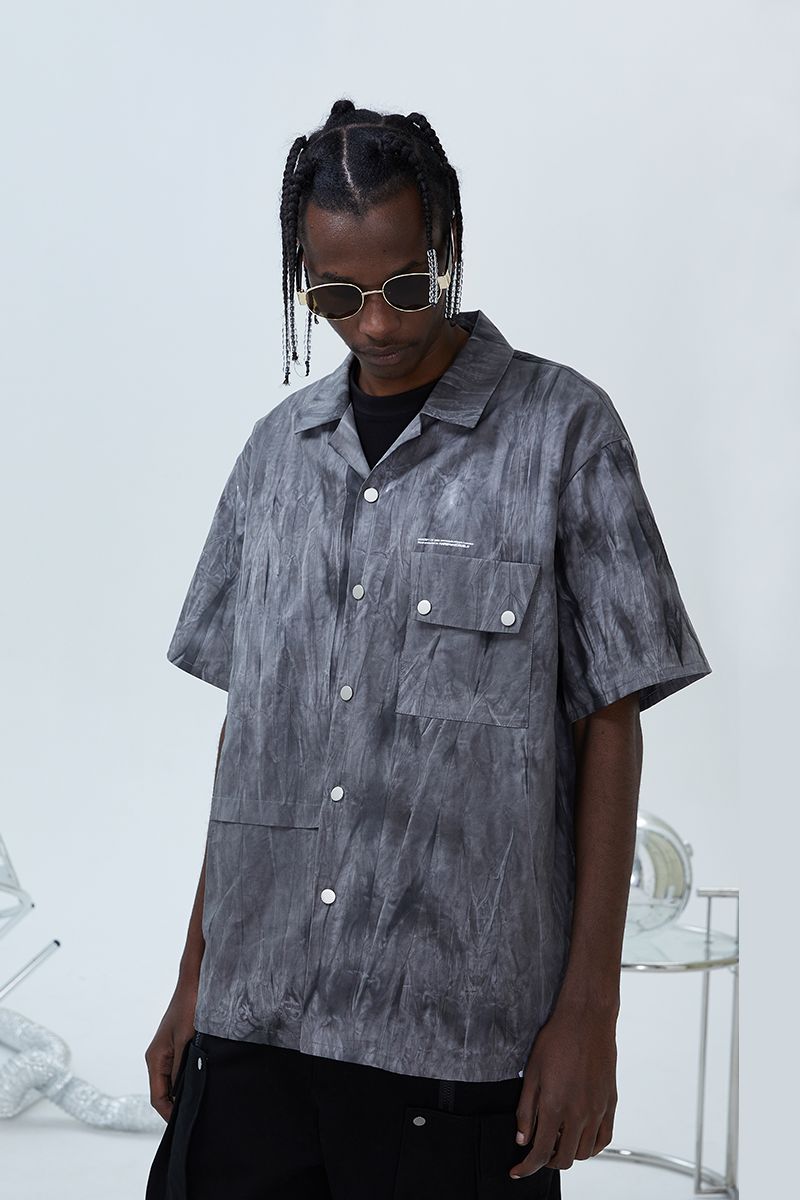 Mottled Washed Cuban Shirt