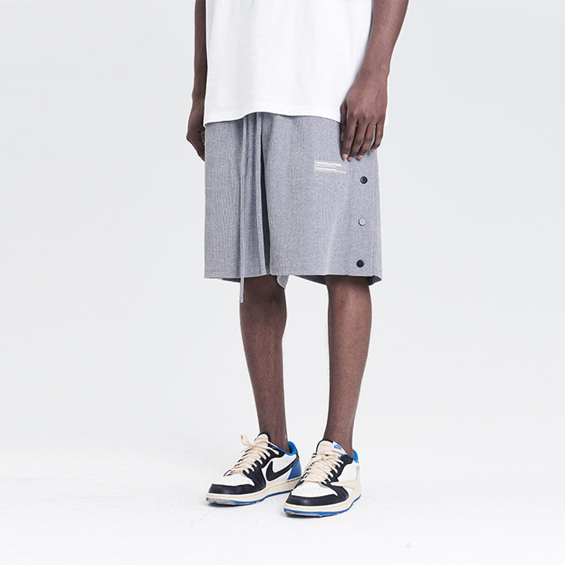 Casual Buttons Logo Shorts