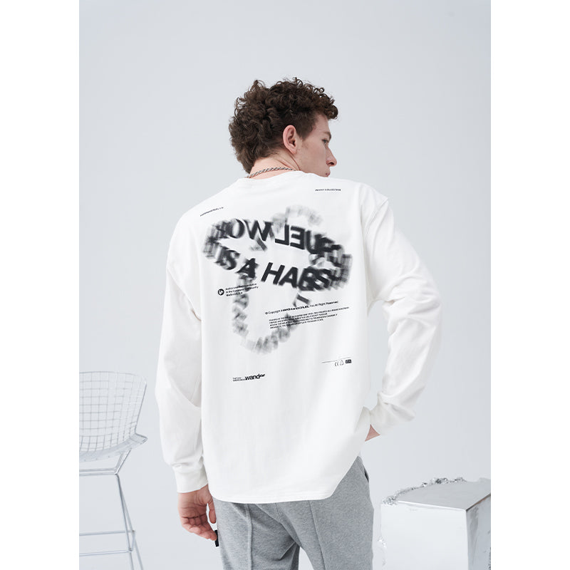 Ring Logo Print Long Sleeved Tee