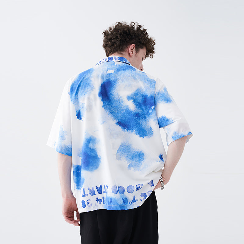Watercolor Painting Full Print Cuban Shirt