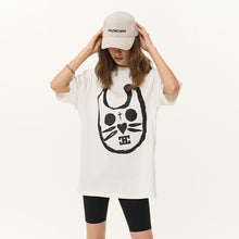 Load image into Gallery viewer, Handpainted Cat Face Printed Tee
