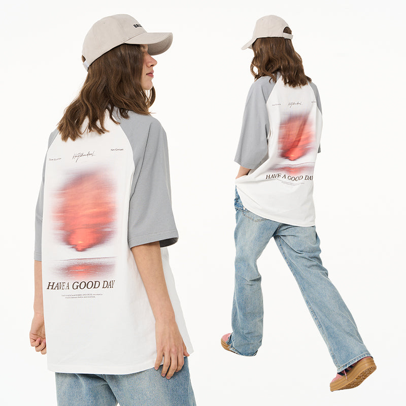 Sunset Logo Raglan Tee