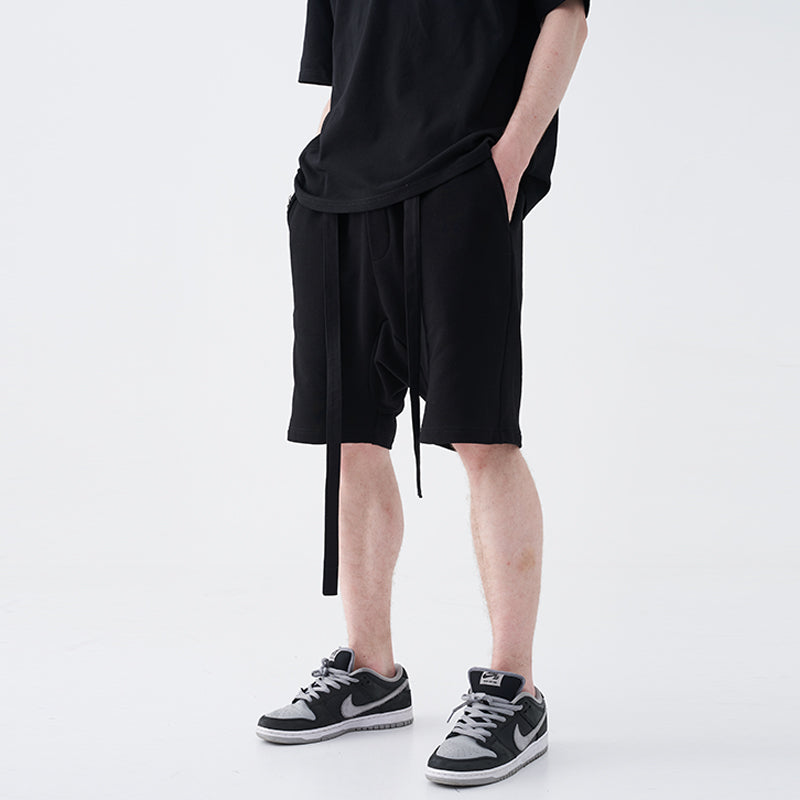 Knitted Drawstrings Logo Shorts