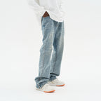 Micro Flared Distressed Denim