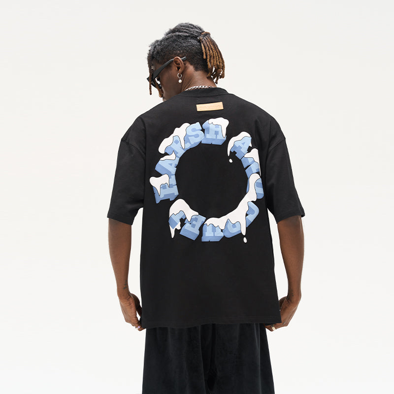 3D Ice Circle Logo Printed Tee