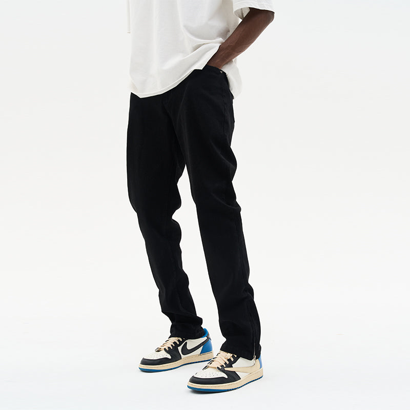 Casual Zipper Flared Denim