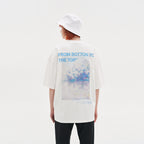 Monet Oil Painting Handwriting Logo Printed Tee