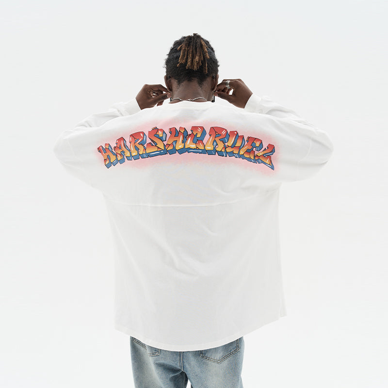 3D Logo Graffiti Printed L/S Shirt