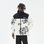 Watercolor Flowers Printed Down Jacket
