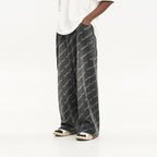 All Over Logo Printed Denim