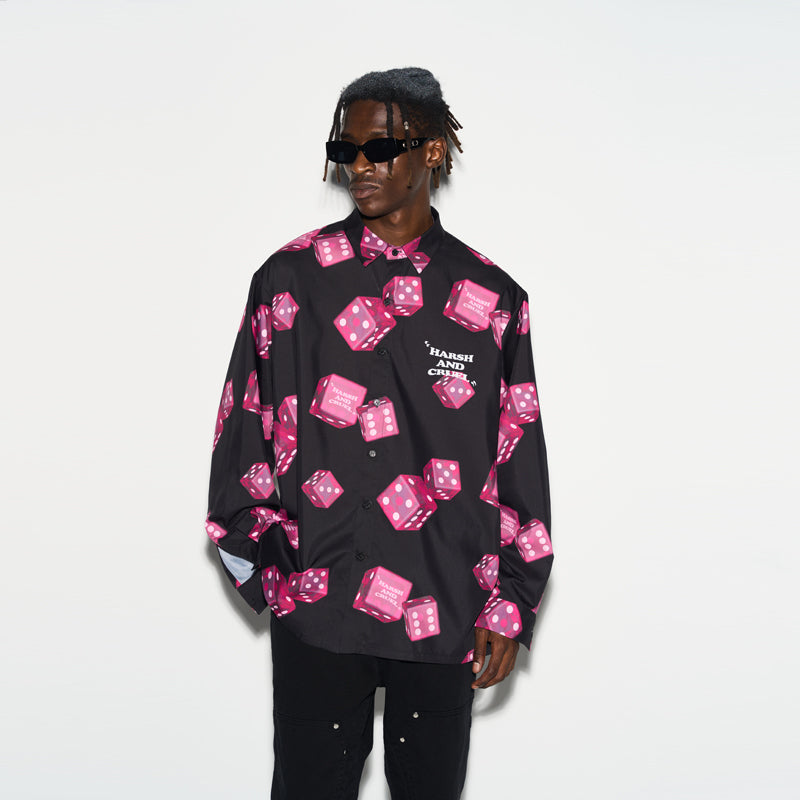 3D Dice Full Print L/S Shirt