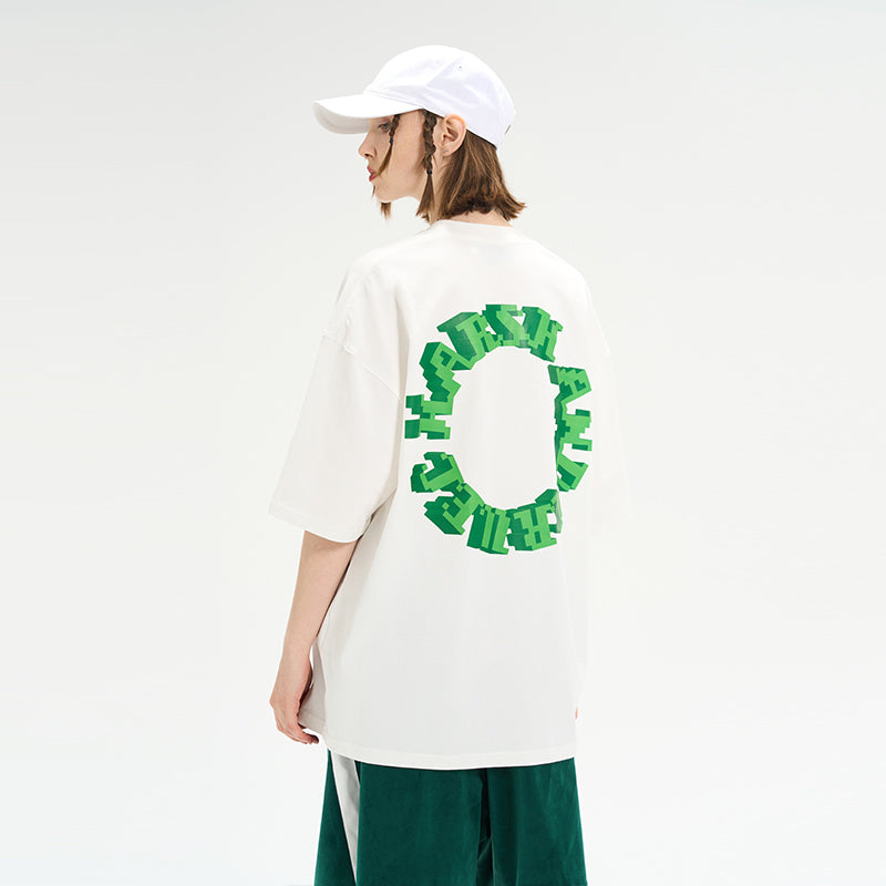 3D Pixel Logo Printed Tee