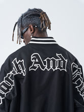 Load image into Gallery viewer, Gothic Logo Embroidered Varsity Jacket
