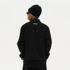 Asymmetrical Pockets Zipper Buttons Jacket