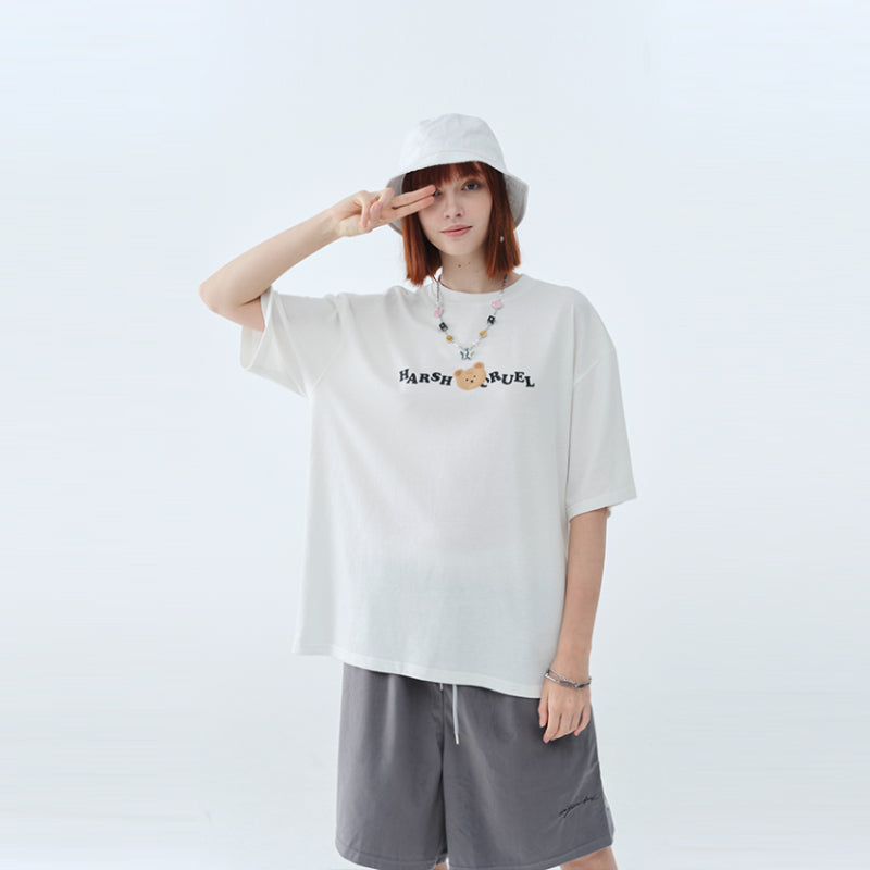 Cartoon Bear Logo Tee