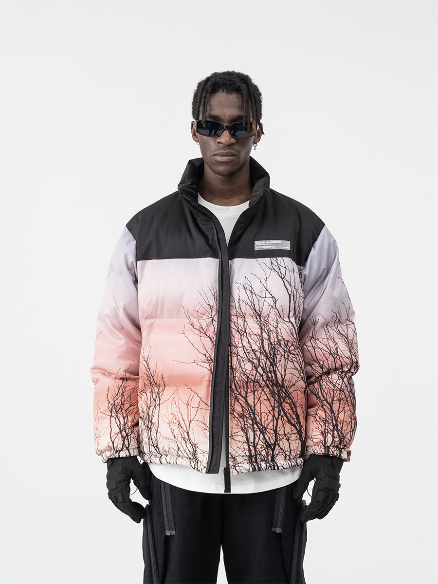 Forest Print Down Jacket