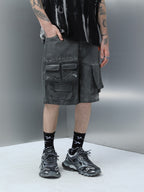 Washed Multi Pocket Shorts
