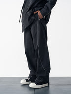 Irregular Straight Trousers