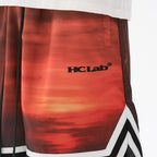 Sunset Landscape Full Print Basketball Shorts
