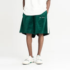 Velvet Striped Gothic Logo Shorts