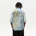 Impressionist Forest Landscape Full Print Cuban Shirt