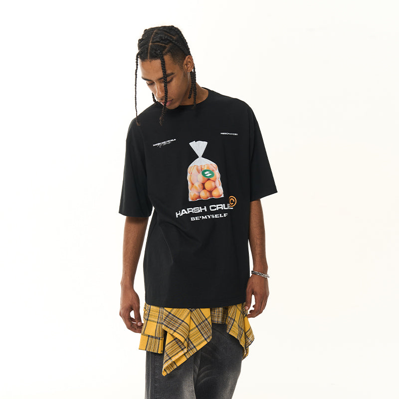 Orange Bag Printed Tee