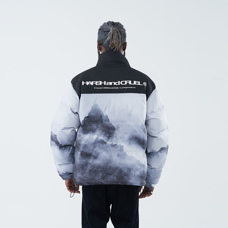 Snow Mountain Landscape Down Jacket