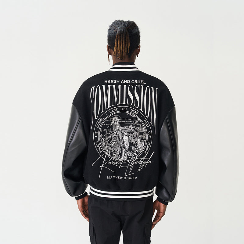 Commission Embroidered Varsity Jacket