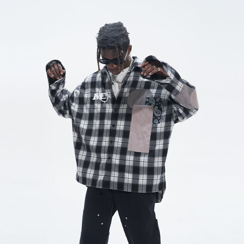 Pannel Plaid L/S Shirt