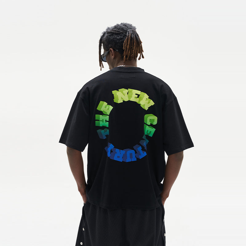 3D Gradient Circle Tee