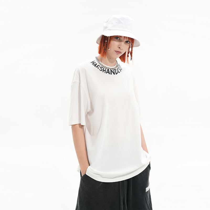 Collar Logo Printed Tee