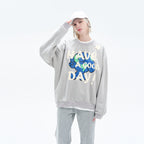 Smiling Earth Foam Print Sweater